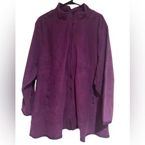 NWOT Woman Within purple zip up sweater 3x (30/32)